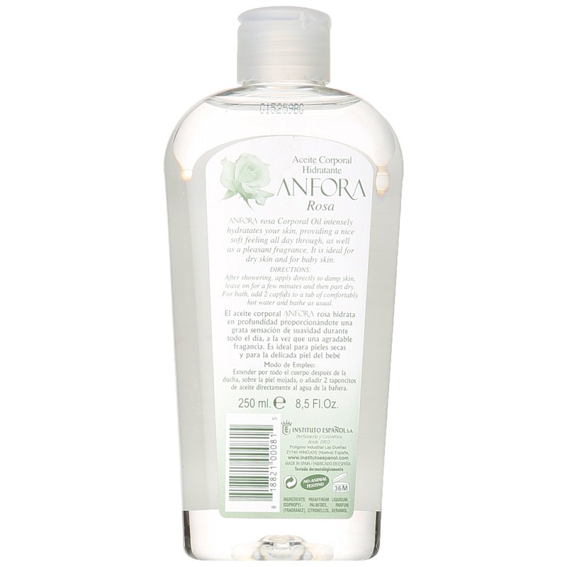 Anfora Aceite Corporal Rosa Body Oil, 8.5 Fluid Ounce