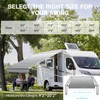 Glamful Glamful RV Awning Fabric Replacement,18.5oz Heavy-Duty Vinyl Camper Awning