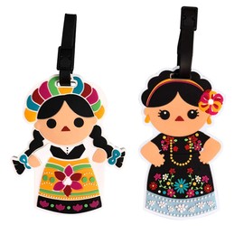 By Mexico, Dolls character Luggage Tag Duo (Juanita & CarmenChu)