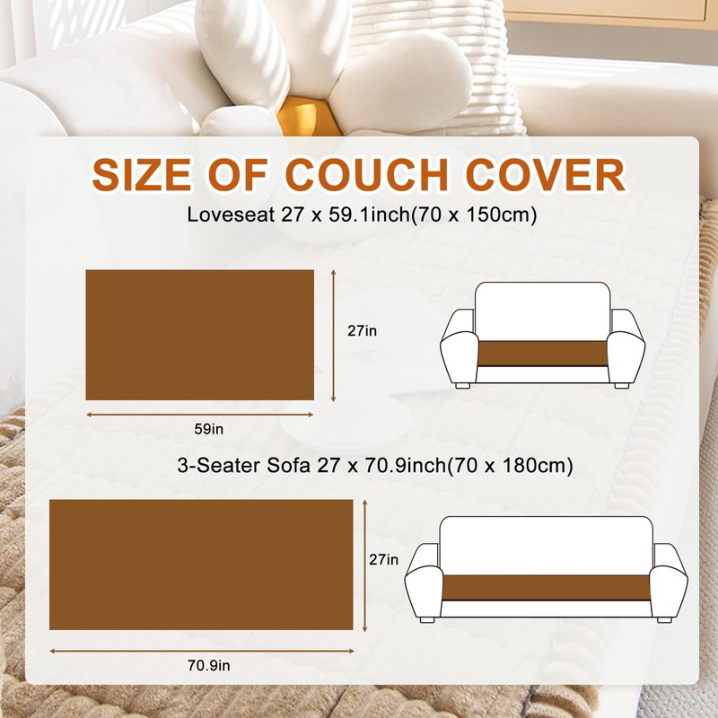 PHOPHO Couch Cover for Dogs Washable, Sofa Cover Protector for