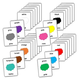 German English Bilingual Flash Cards | Learn German Language | Montessori Cards | Choose Your Set (Colors)
