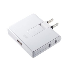 Sanwa Supply TAP-B104UN Power Tap with USB Charging Port (2 Outlets + 1 USB Port) Mobile Tap