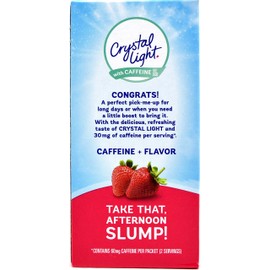 Crystal Light On The Go Wild Strawberry With Caffeine Drink Mix, 10-Packet Box (Pack of 24)
