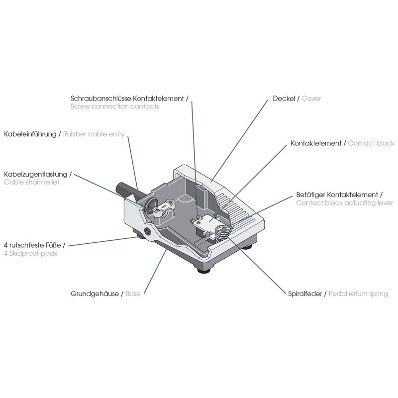 Industrial Foot Switch Foot Button Foot Pedal IP 40 |