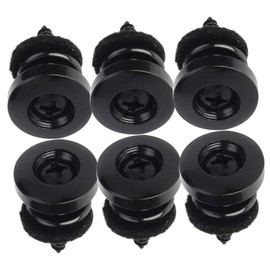 Gatuida 6Pcs Guitar Strap Buttons Locking Skid Buckles for Electric Acoustic Bass Easy Install Guitar Strap Retainer Smooth Surface Design for Secure Connection