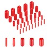 sourcing map 100pcs Round Rubber End Caps Protective Caps 1.5mm
