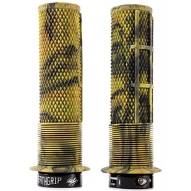 DMR Bikes Brendog DeathGrip Flange Lock-On Mountain Bike MTB Grips - Camo, Camo Green, Soft/Thick (A20)