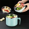 Portable Lunch Box Double Layer Thermal Noodle Bowl with Handle