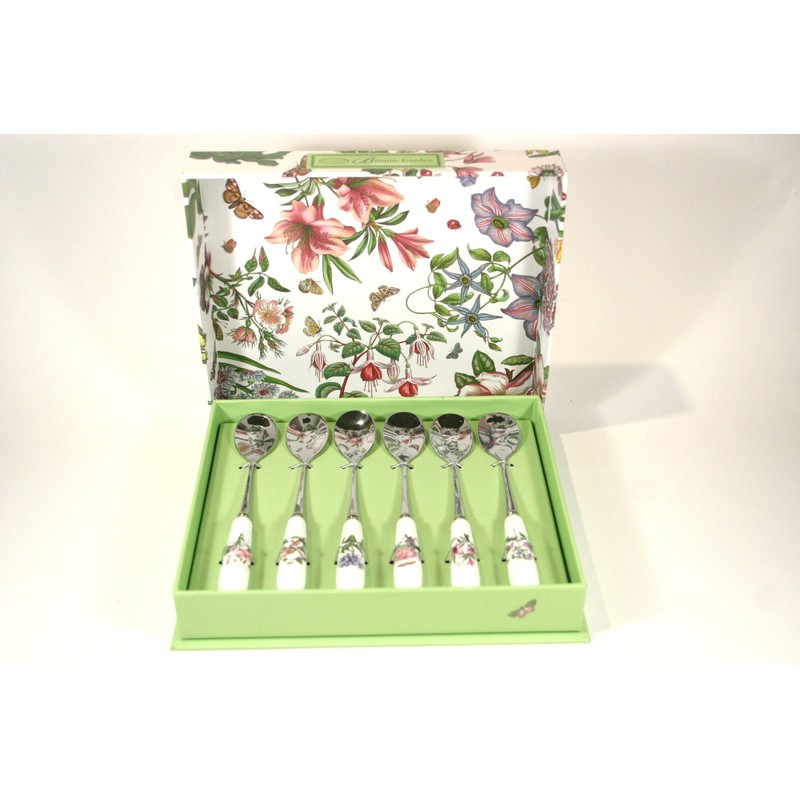 Portmeirion Botanic Garden Teaspoons | Set of 6 Teaspoons with