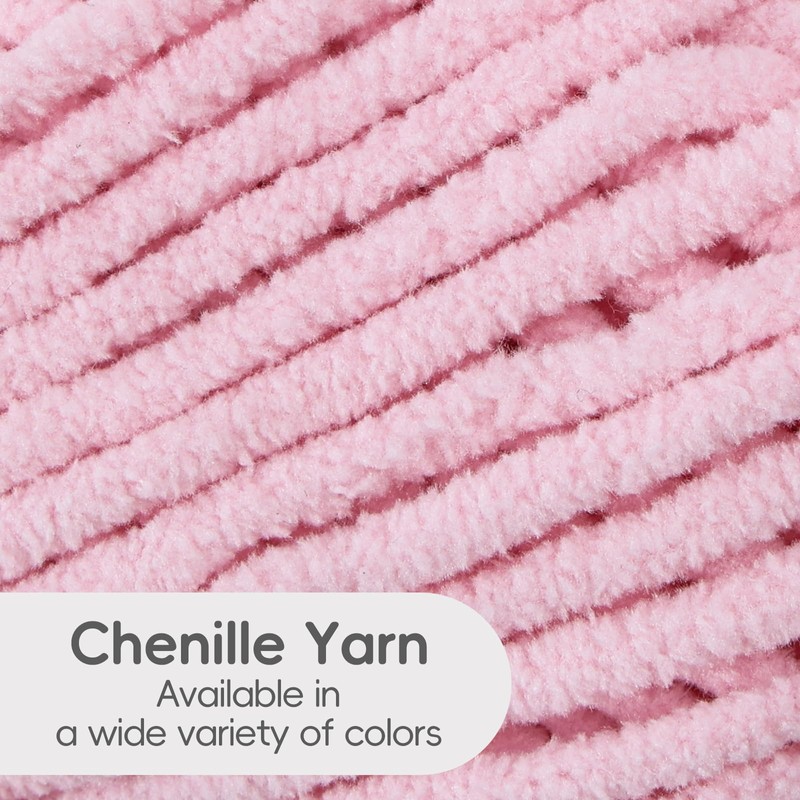 Chenille Yarn for Crochet - Soft Plush Velvet Yarn 3x50g