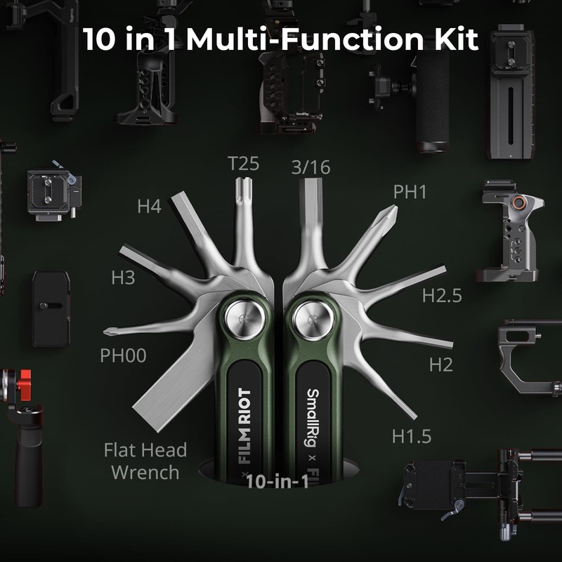 SMALLRIG x FILM RIOT 10-in-1 Folding Tool Set with Screwdrivers