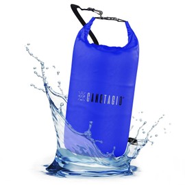 Canotagio Bolsa Impermeable. Mochila a Prueba de Agua para Senderismo y Deportes Acuáticos. Bolsa Seca Disponible en 5, 10, 20 y 30 Litros. Dry Bag. Waterproof Bag Backpack (Azul Marino, 05 Lts)