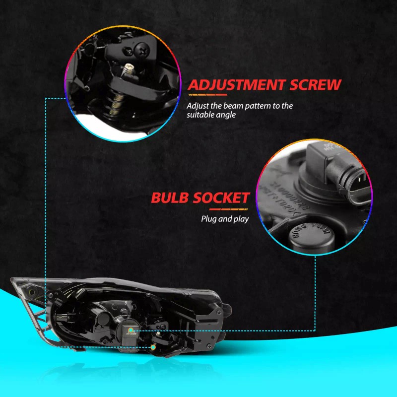 WenQi For 2009-2011 Honda Civic 4-Door Sedan Bumper Fog Lights