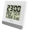 Technoline Radio-Controlled Alarm Clock with Temperature Display, White, 79 x