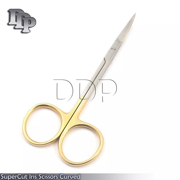 DDP 2 Pcs Super Cut IRIS Scissors 4-1/2" Curved ENT