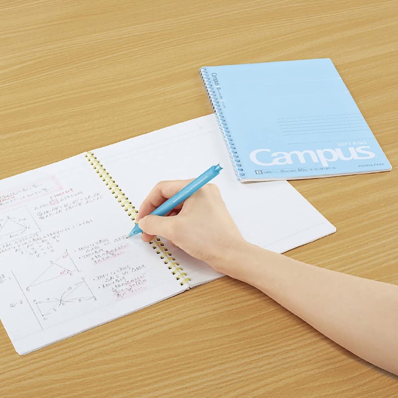 Kokuyo Campus Soft Ring Dots, 50 Pieces, A5 Peach