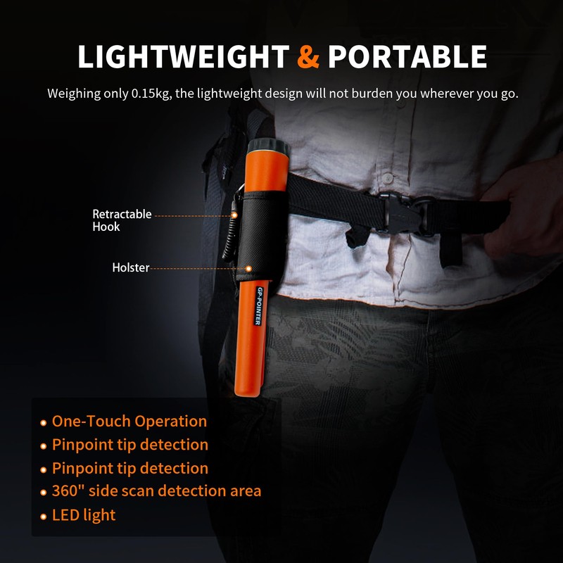 Juniho Metal Detector Pinpointer for Adults & Kids, IP68 Waterproof