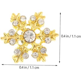 Adornos de Nieve, Gemas y Dijes 3D para Arte de Uñas Navideño, Copos de Nieve Pegatinas (40 Piezas)