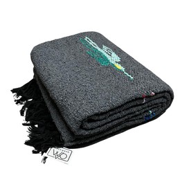 Open Road Goods Yoga Blanket - Thick Mexican Thunderbird Blanket - Handmade and Made for Yoga! (Charcoal)