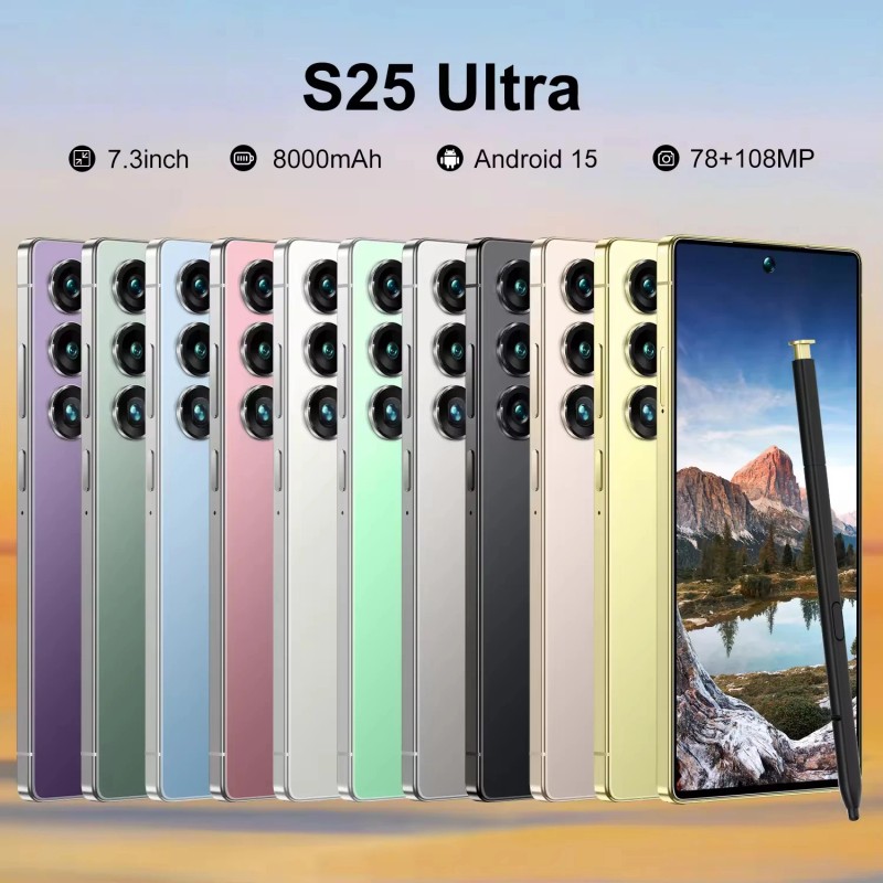 Real High Configuration 2026 New S25 Ultra Smartphone Big Screen