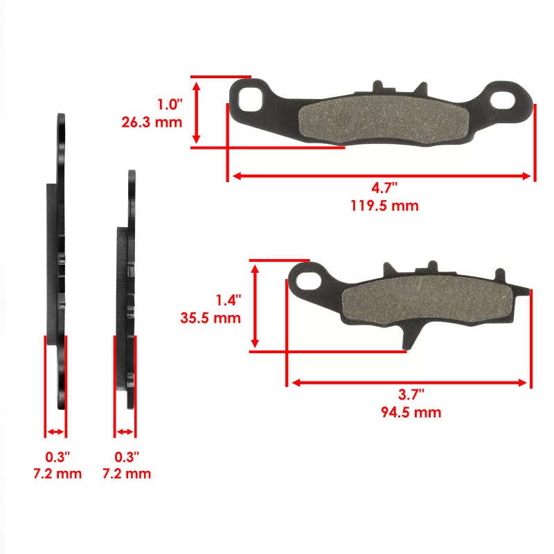 Caltric Front & Rear Brake Pads for Kawasaki KX85 KX