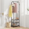 Hall Tree with Wheels and Hanging Hooks,Heavy-Duty Metal Coat Rack