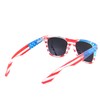 SHADERZ American America USA Flag Sunglasses Patriotic Clear Frame Classic