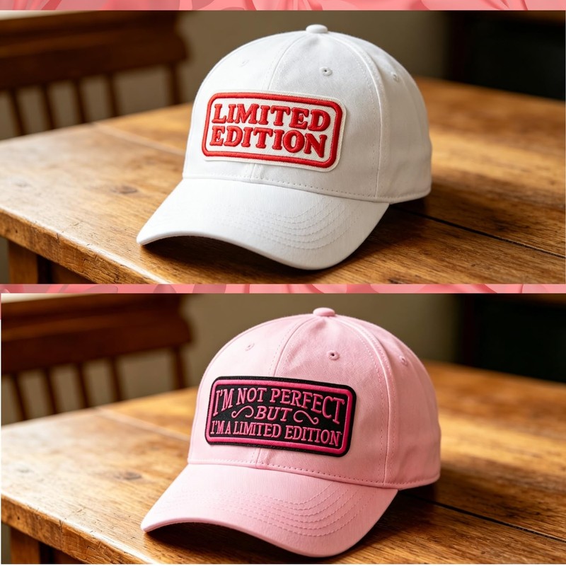 2pcs Limited Edition Patches, Pink Iron On Sew on Embroidery