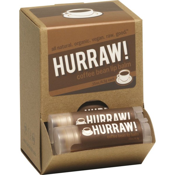 Hurraw! Coffee Bean Lip Balm 4.8g x 24 Display