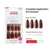 KISS Gel Fantasy 28 Pcs Press On Nails, Long Almond