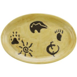 Mara Ceramic Stoneware 16 Inch Southwest Large Oval Serving Platter