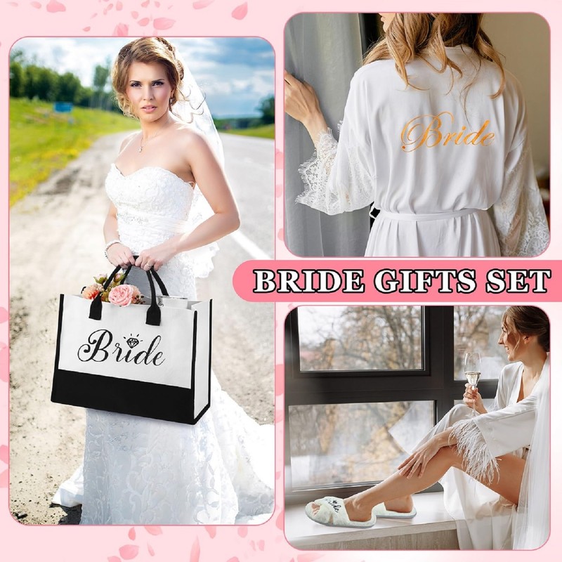 JaGely 9 Pcs Bride Gifts Set Bride Shower Bachelorette Gifts