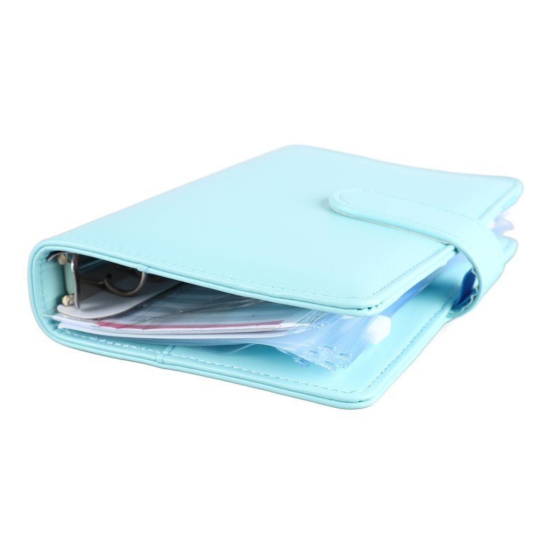 A6 PU Notebook Binder with Transparent Card Pocket Magnet Clasp