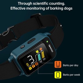 AKUVU Bark Collar-Rechargeable Smart Barking Collar- Anti Bark Training Collar with Adjustable Sensitivity Beep Vibration Shock- Bark Shock Collar for Small Large Medium Dogs