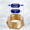 Brass Reducer Pipe Connector with External and Internal Thread 1