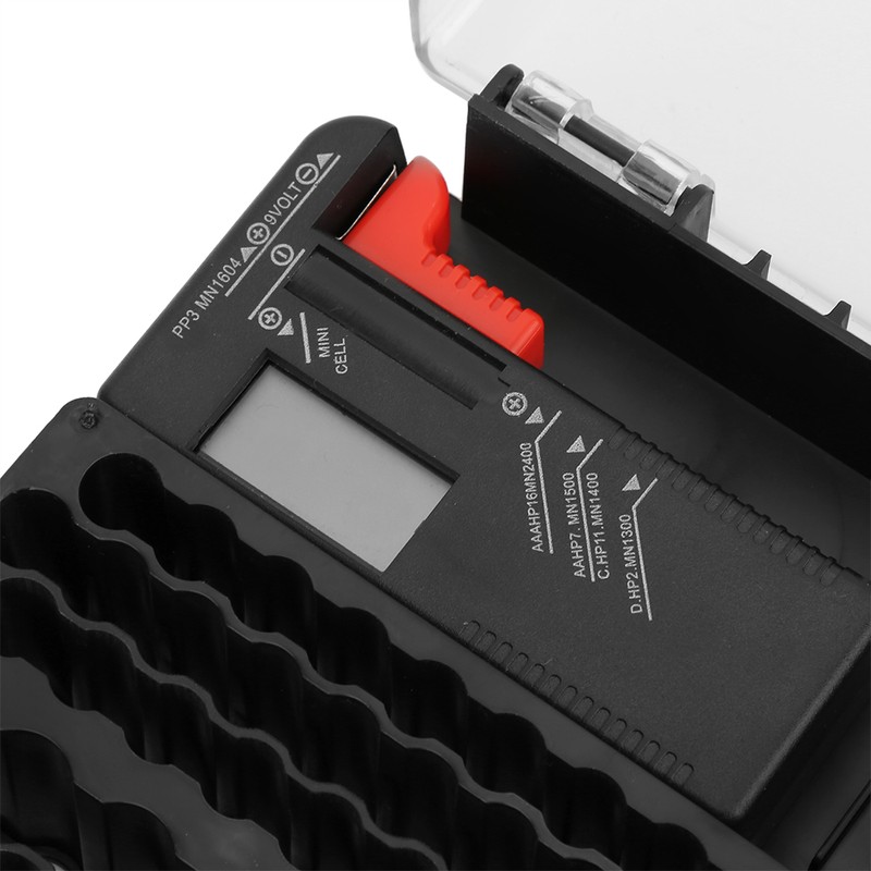 104 Grids Portable Battery Organizer Storage Box Carrying Case Holder