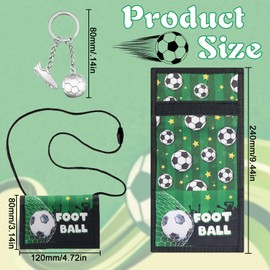 LPZMPZ Neck Pouch Children's Purse Boys Football Motif Children's Purse Boys with Football Keyring for Teenagers Boys Girls, Black; Green, Casual