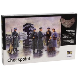 Master Box Checkpoint German Soldiers and Civilians with Sentry Box (6) Figure Model Building Kits (1:35 Scale)