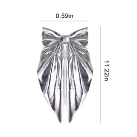 Silky Satin Big Bow Hair Clips for Women Disco Party Hair Accessories with Large Bowknot Hair Clip for Women Bachelorette Party Accessories for Women Girls Glitter Hair Bow Clips for Prom Concert
