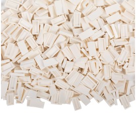 Minizfigs White 1x2 Tiles | 550 PCS | Bulk Building Toy Set Great for Dots, Water Blocks, Mosaic, Classroom, Educational, Part 3069 | 100% Compatible with All Major Brands