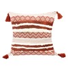 LIGICKY Decorative Boho Throw Pillow Covers, Red and White, 45