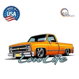 EGL Graphics Lowlife Minitruck Decal Sticker Air ride Bagged Low Life Slammed Square Body c10