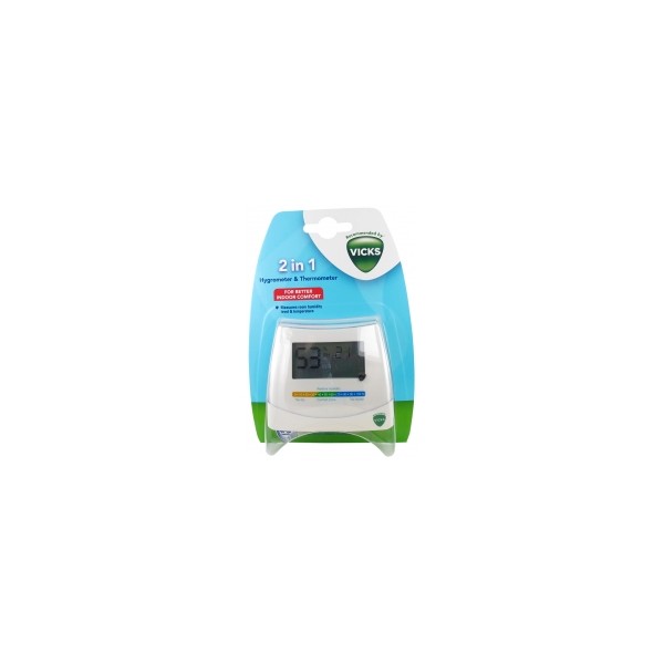 Vicks Hygrometer and Thermometer 2in1
