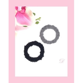 Simple Hair Ties, Hair Ties, Hair Elastic Band, Ponytail Holders, Bun Holders, Black, Grey, Hair Accessories, Crochet, Gift For Girl Her - Color: black