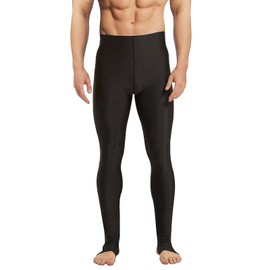 Sillictor Men's Leggings, Swimwear, Spats, Long Pants, Amphibious, Swimwear, Compression Tights, Sports, Swimming, Rash Bunting, black
