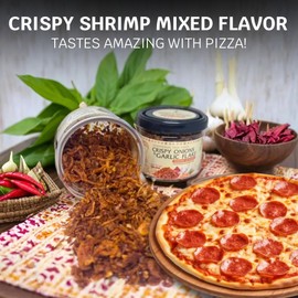 Spicy Flakes garlic and crispy onions with Thai chili for Ramen Pizza Burgar Rice & Salad topping and seasoning (1x 70g (2.46 oz), Crispy Shrimp)
