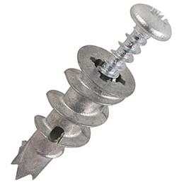 Heavy Duty Metal Self-Drill Plasterboard Fixings with Screws—Superior Tight Grip & Strong Hold—Plasterboard Wall Fixings - Metal Self-Drill Anchor 31mm (Pack of 10)