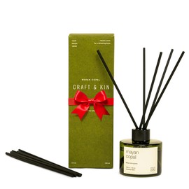 Craft & Kin Reed Diffuser Set Mayan Copal, Reed Diffusers for Home, Fragrance Diffuser Sticks, Oil Diffuser Sticks, Oil Diffuser with Sticks, Reed Diffuser for Men | Christmas Reed Diffuser