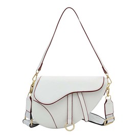 PURFANREE Women Trendy Small Clutch Purse Saddle Shoulder Bag Underarm Handbag Satchel HandBag Crossbody Bag