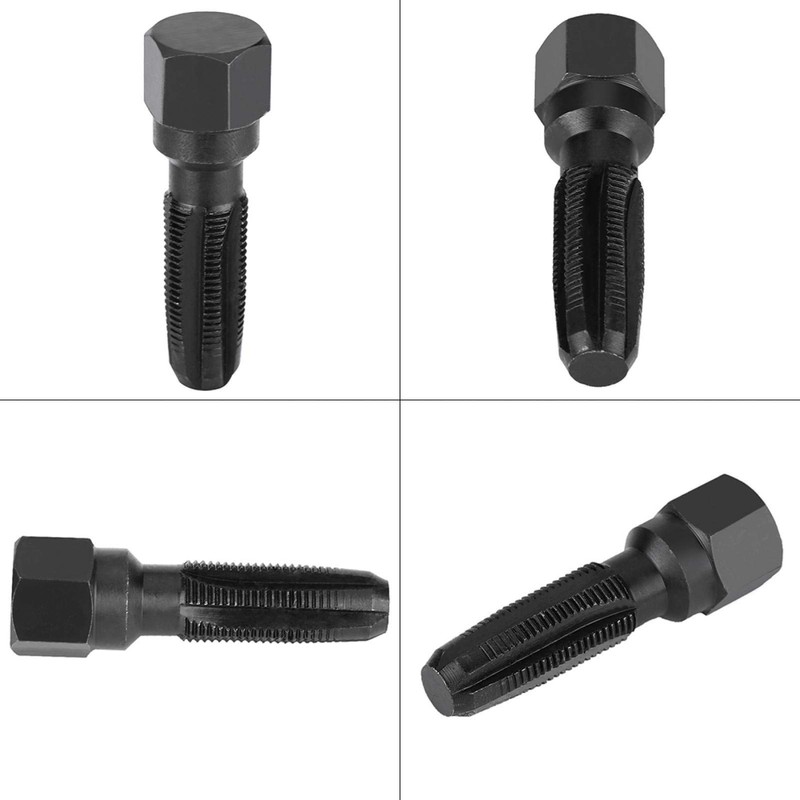 Ymiko 5Pcs Carbon Steel for Spark Plug Re-Thread Tap Tools